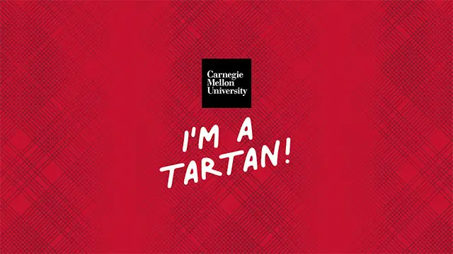 CMU logo in a square with I'm a Tartan! below.