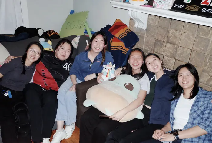 Marissa and friends pose for a photo.