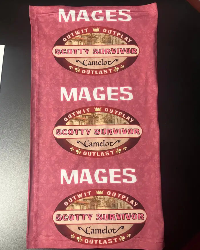 Photo of the buff given to Elliot for being part of the “Mages” team in Scotty Survivor season 11