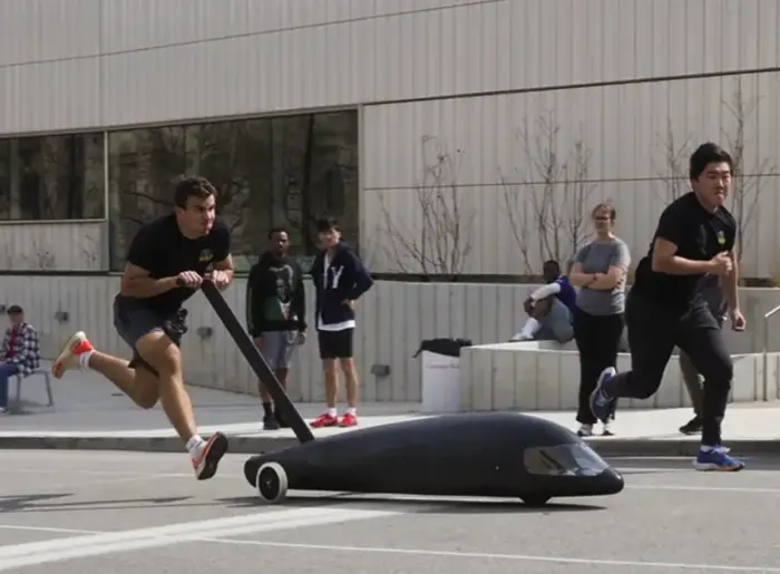 Students participating in Buggy