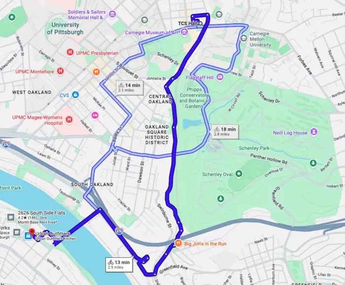 Screenshot of one of Marco's favorite bike trails