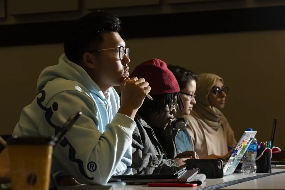 Students attending a lecture