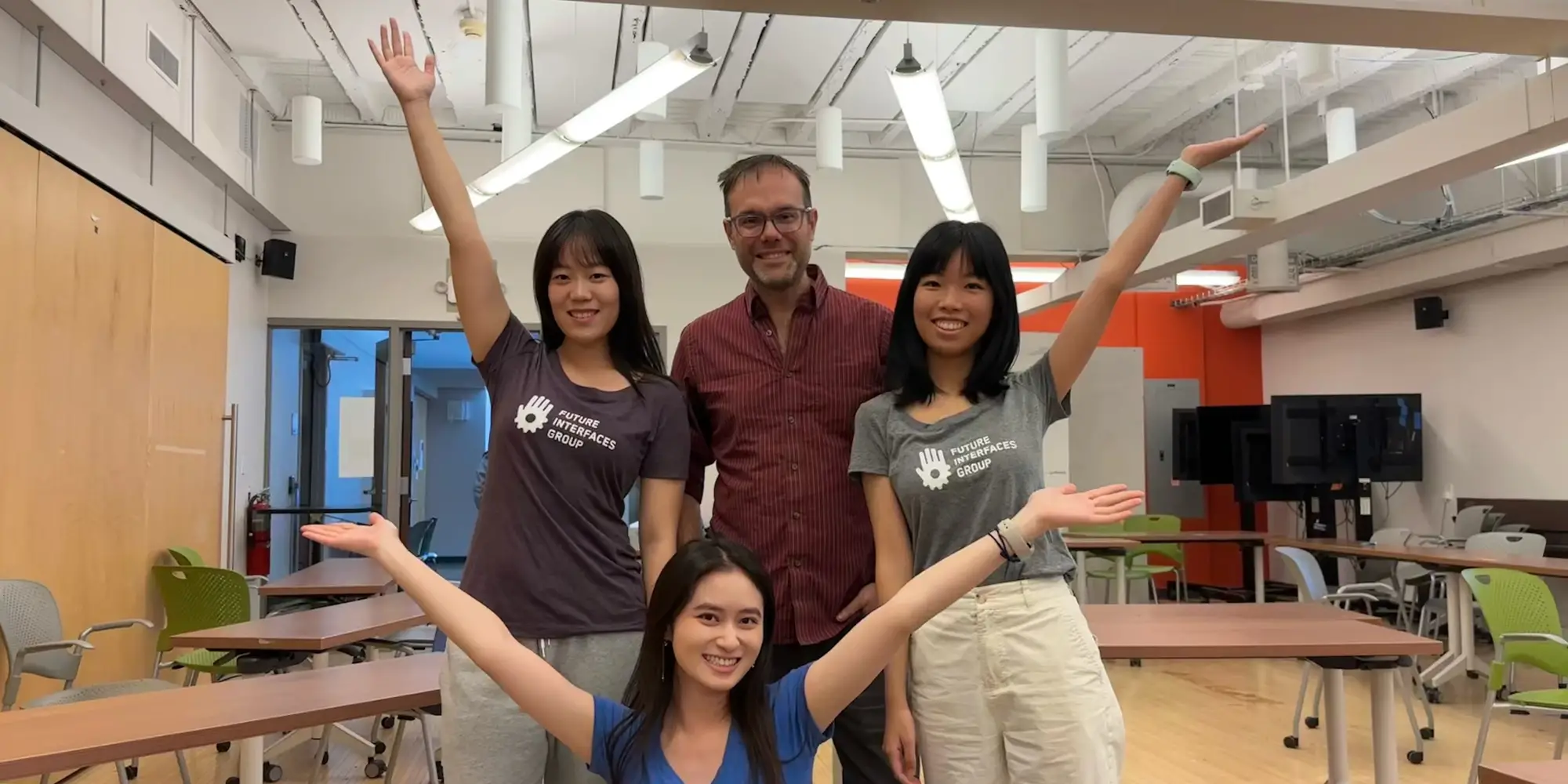 Sofie posing with other Teaching Assistants