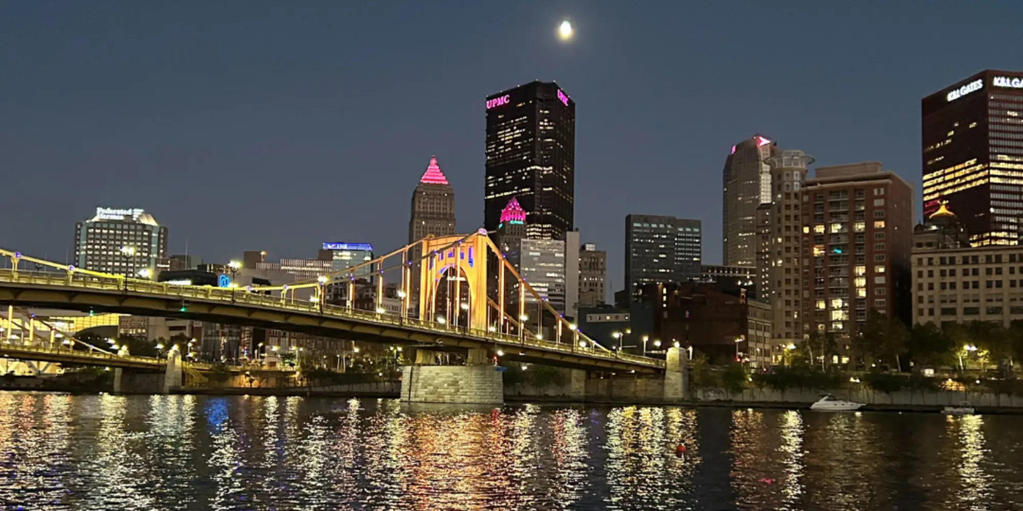 Photo of river and bridge in Pittsburgh