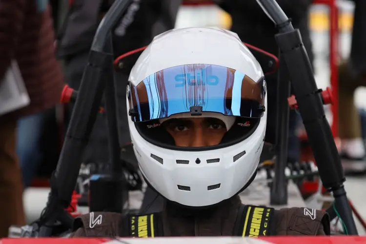Rohit prepares for a race with Carnegie Mellon Racing