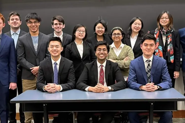 Aaron with his mock trial colleagues