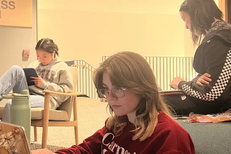 Angella's friends studying