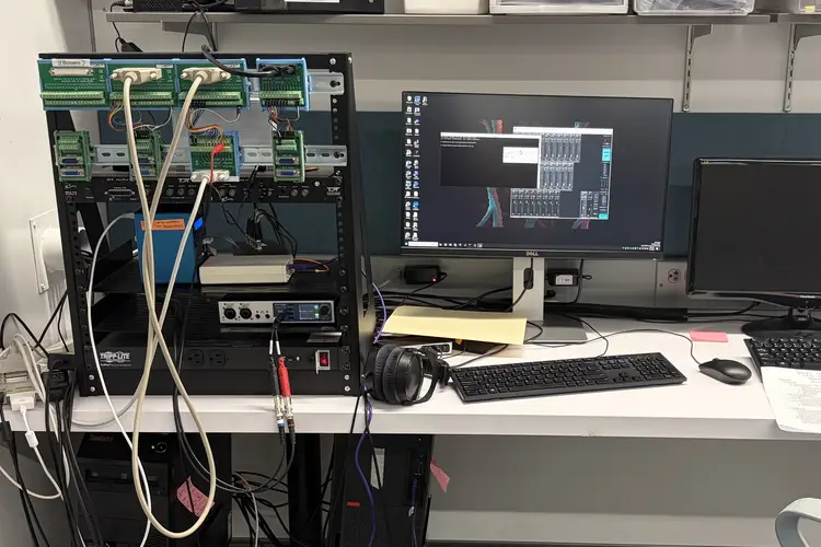 Photograph of the inside of Ally's research lab and her research